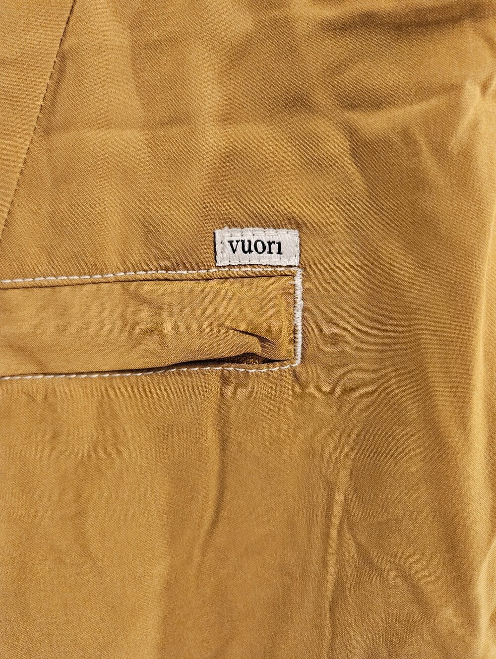 Vuori Puerto Boardshort Men Size 33 Dark Golden Yellow Swim Trunks - Picture 7 of 7